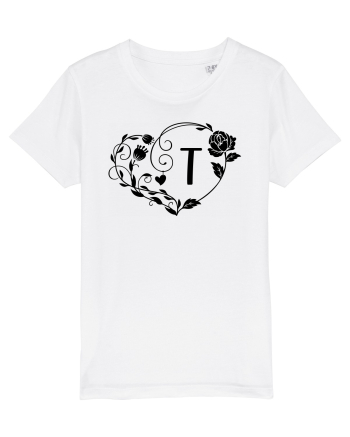 Litera T - negru White