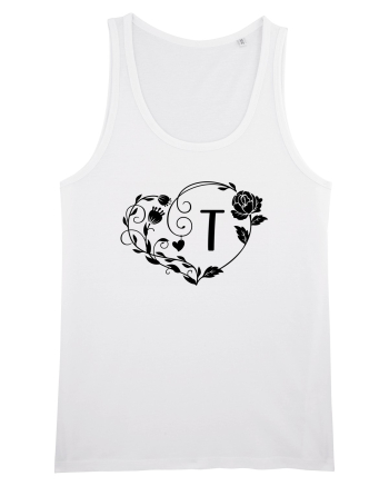 Litera T - negru White