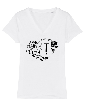 Litera Ț - negru White
