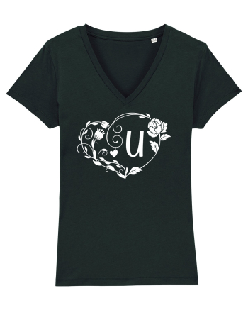 Litera U - alb Black