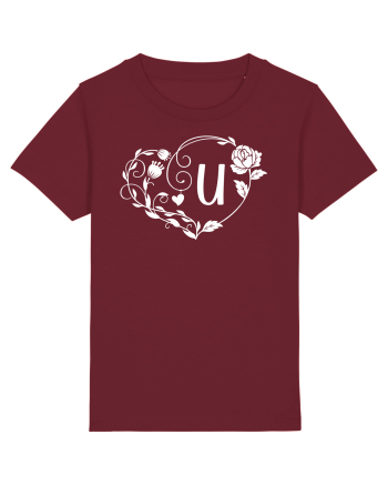 Litera U - alb Burgundy