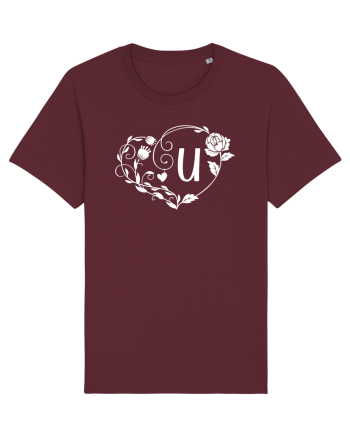 Litera U - alb Burgundy