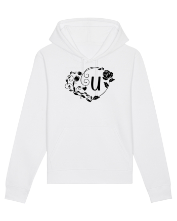 Litera U - negru White