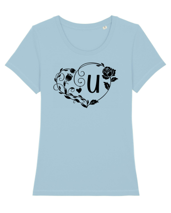 Litera U - negru Sky Blue