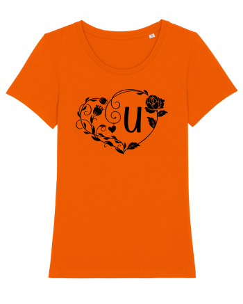 Litera U - negru Bright Orange