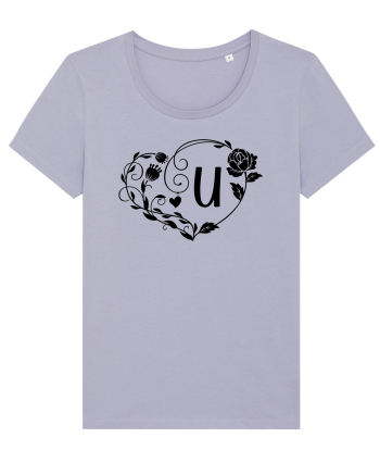 Litera U - negru Lavender