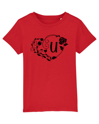 Litera U - negru Red
