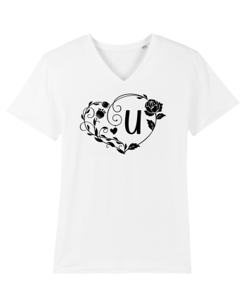 Litera U - negru White