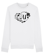 Litera U - negru Bluză mânecă lungă Unisex Rise