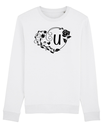 Litera U - negru White