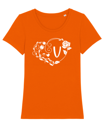 Litera V - alb Bright Orange