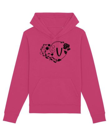 Litera V - negru Raspberry