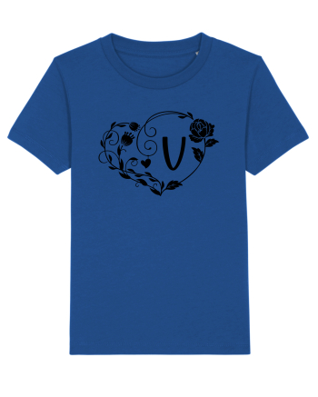 Litera V - negru Majorelle Blue
