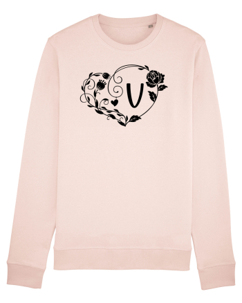Litera V - negru Candy Pink