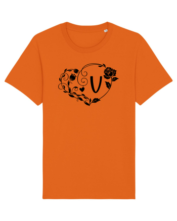 Litera V - negru Bright Orange