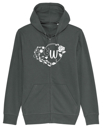 Litera W - alb Anthracite