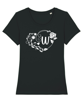 Litera W - alb Black