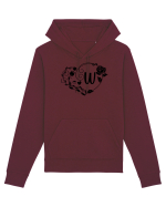 Litera W - negru Hanorac Unisex Drummer
