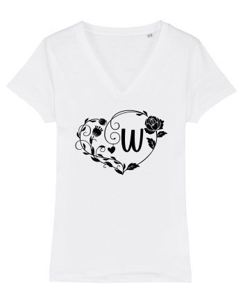 Litera W - negru White