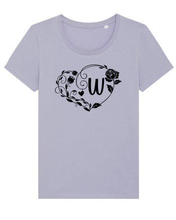 Litera W - negru Lavender
