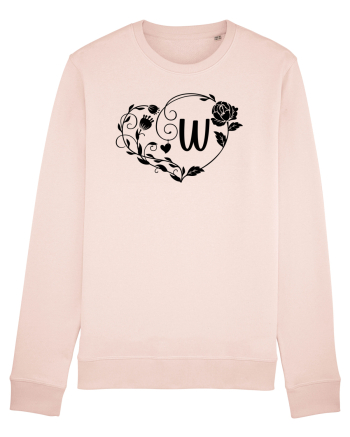 Litera W - negru Candy Pink