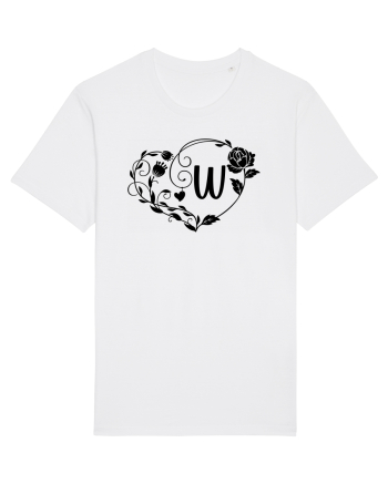 Litera W - negru White