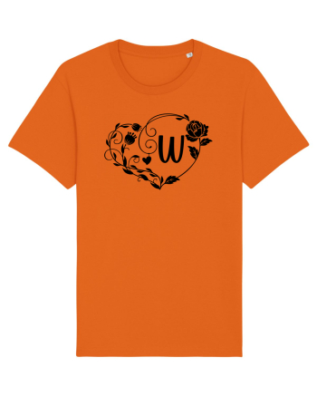Litera W - negru Bright Orange
