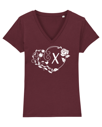 Litera X - alb Burgundy