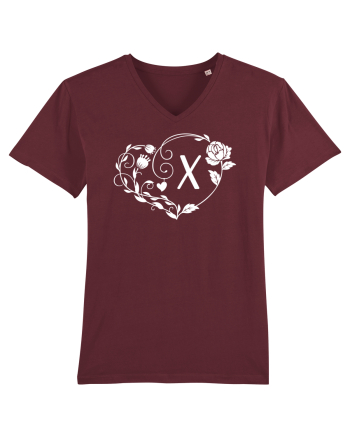 Litera X - alb Burgundy
