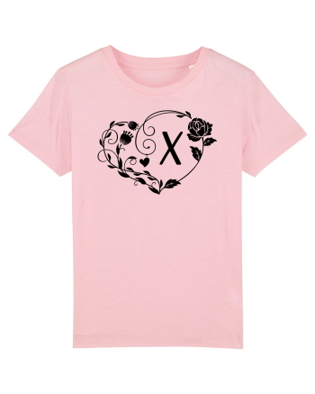 Litera X - negru Cotton Pink