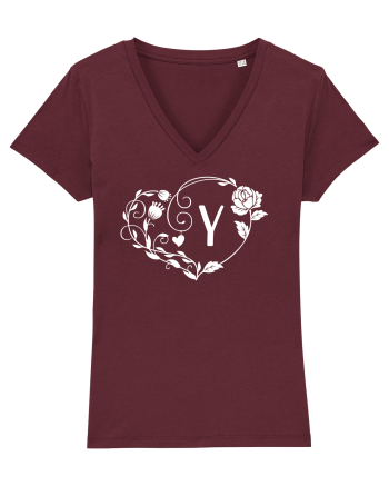 Litera Y - alb Burgundy