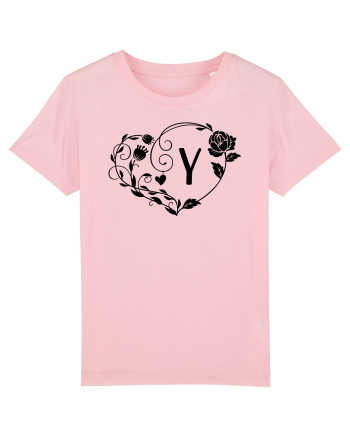 Litera Y - negru Cotton Pink