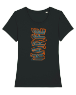 Harfe Tricou mânecă scurtă guler larg fitted Damă Expresser
