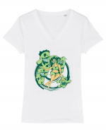 Toxic Monsters Tricou mânecă scurtă guler V Damă Evoker