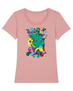 Forest Ghost Tricou mânecă scurtă guler larg fitted Damă Expresser