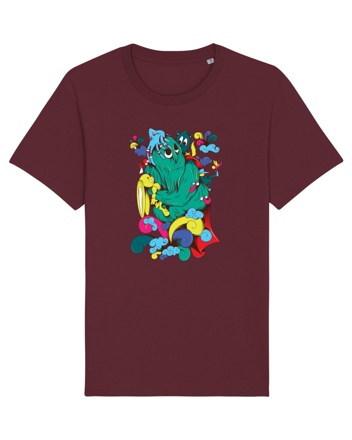 Tricou mânecă scurtă Unisex Rocker Burgundy