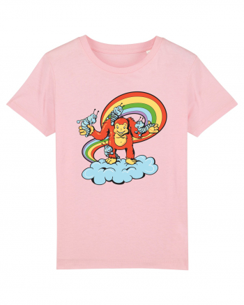 Rainbow Monkey Cotton Pink