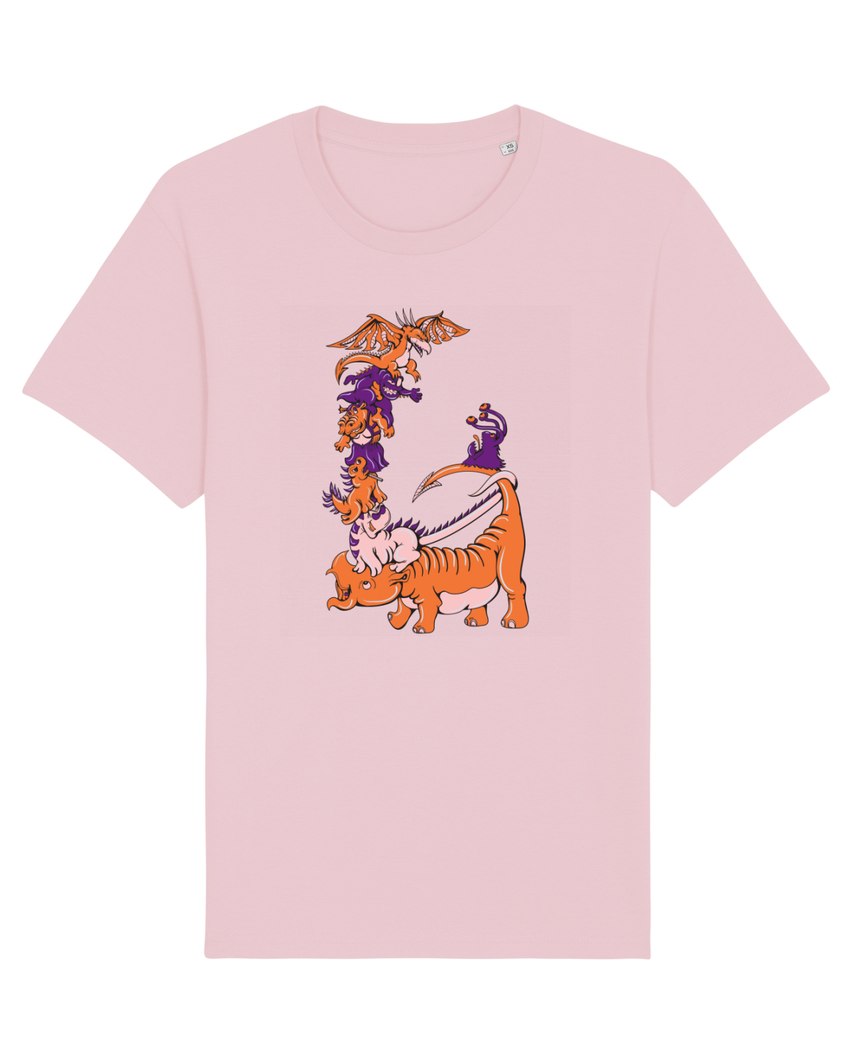 Tricou mânecă scurtă Unisex Rocker Cotton Pink