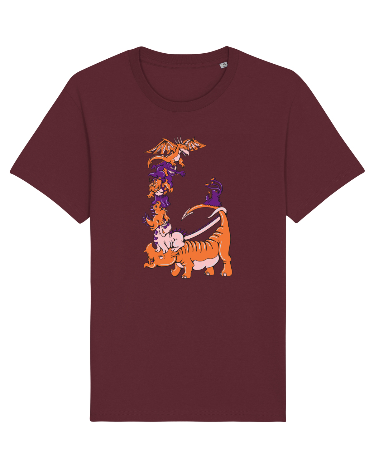 Tricou mânecă scurtă Unisex Rocker Burgundy