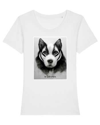 husky dog White
