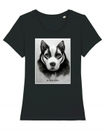 husky dog Tricou mânecă scurtă guler larg fitted Damă Expresser