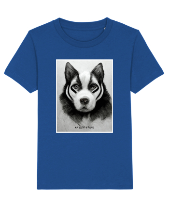 husky dog Majorelle Blue