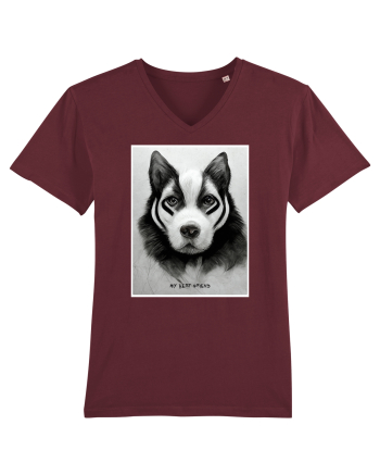 husky dog Burgundy
