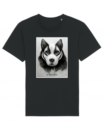 husky dog Black