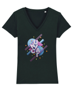 Unicat Tricou mânecă scurtă guler V Damă Evoker