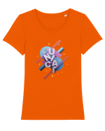 Unicat Tricou mânecă scurtă guler larg fitted Damă Expresser