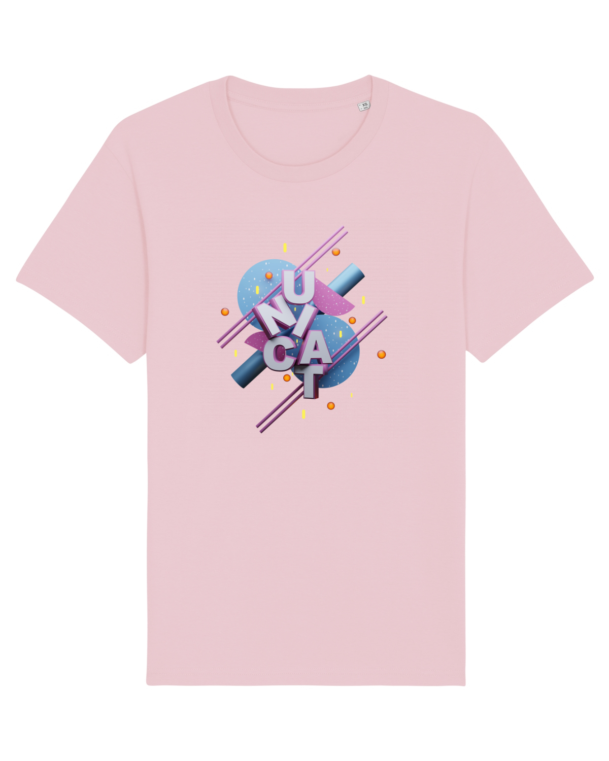 Tricou mânecă scurtă Unisex Rocker Cotton Pink