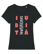 Învățătoare iubită Tricou mânecă scurtă guler larg fitted Damă Expresser