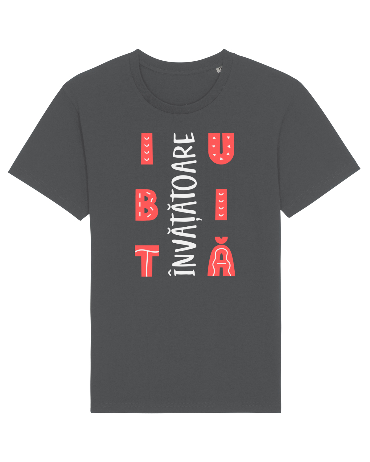 Tricou mânecă scurtă Unisex Rocker Anthracite