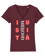 Educatoare iubită Tricou mânecă scurtă guler V Damă Evoker